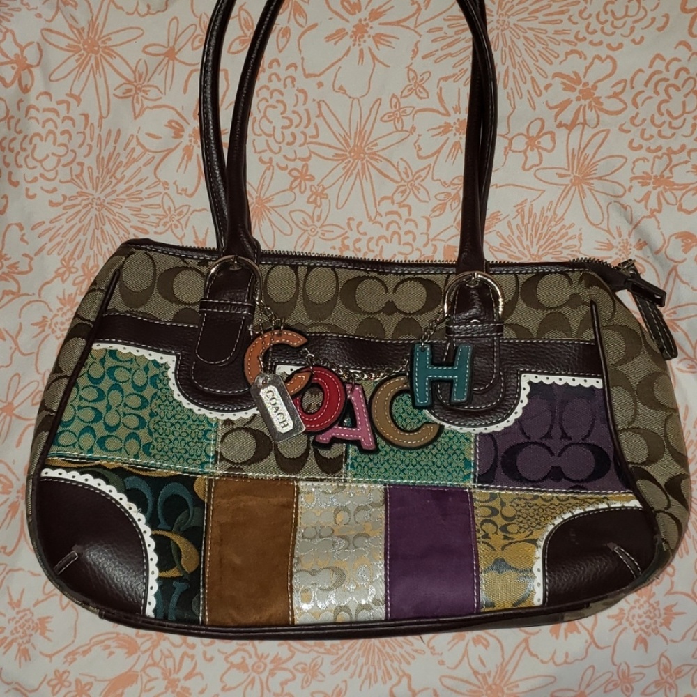 Coach patchwork tote
